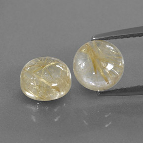 Pedras preciosas de quartzo rutilado amarelo natural de  ct, transparente, transparente/translúcido