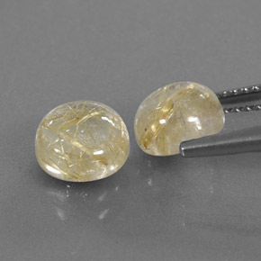 Pedras preciosas de quartzo rutilado amarelo natural de  ct, transparente, transparente/translúcido