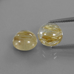 Pedras preciosas de quartzo rutilado amarelo natural de  ct, transparente, transparente/translúcido