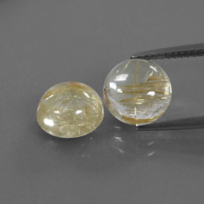 Pedras preciosas de quartzo rutilado amarelo natural de  ct, transparente, transparente/translúcido