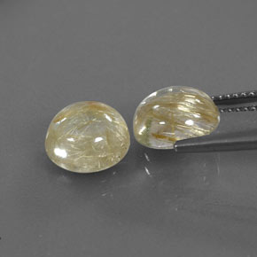 Pedras preciosas de quartzo rutilado amarelo natural de  ct, transparente, transparente/translúcido