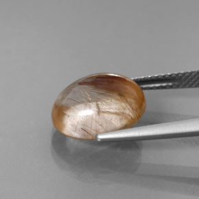 Quartzo rutilado amarelo natural 5,22ct, transparente, transparente/translúcido