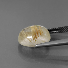Quartzo rutilado amarelo natural 5,21ct, transparente, transparente/translúcido
