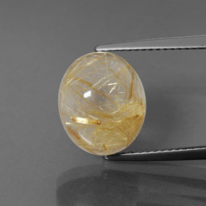 Quartzo rutilado amarelo natural 6,00ct, transparente, transparente/translúcido
