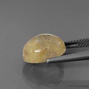 Quartzo rutilado amarelo natural 6,00ct, transparente, transparente/translúcido
