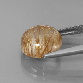 Quartzo rutilado amarelo natural 5,35ct, transparente, transparente/translúcido