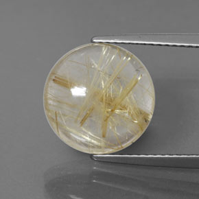 Quartzo rutilado amarelo natural 6,25ct, transparente, transparente/translúcido