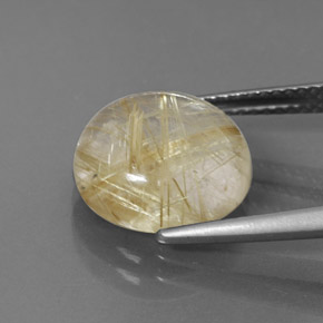 Quartzo rutilado amarelo natural 6,25ct, transparente, transparente/translúcido