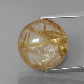 Quartzo rutilado amarelo natural 8,08ct, transparente, transparente/translúcido