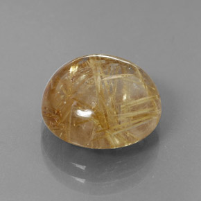 Quartzo rutilado amarelo natural 8,08ct, transparente, transparente/translúcido