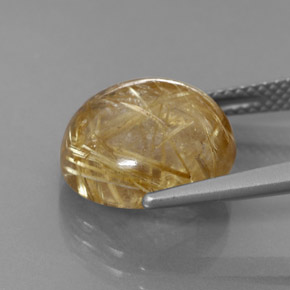 Quartzo rutilado amarelo natural 8,08ct, transparente, transparente/translúcido