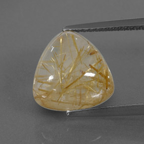 Quartzo rutilado amarelo natural 5,25ct, transparente, transparente/translúcido