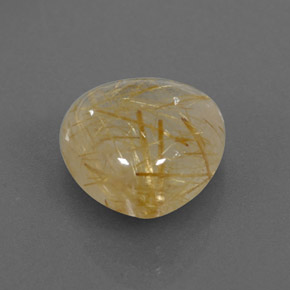 Quartzo rutilado amarelo natural 5,25ct, transparente, transparente/translúcido