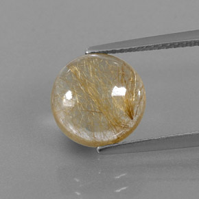 Quartzo rutilado amarelo natural 3,81ct, transparente, transparente/translúcido