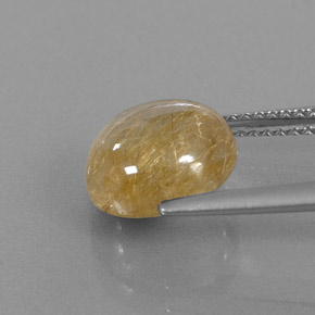 Quartzo rutilado amarelo natural 3,81ct, transparente, transparente/translúcido