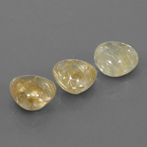 Pedras preciosas de quartzo rutilado amarelo natural de  ct, transparente, transparente/translúcido