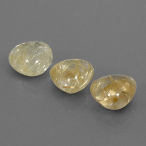 Pedras preciosas de quartzo rutilado amarelo natural de  ct, transparente, transparente/translúcido