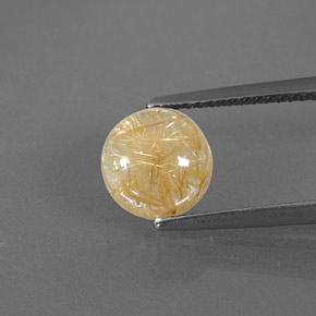 Quartzo rutilado amarelo natural 1,97ct, transparente, transparente/translúcido