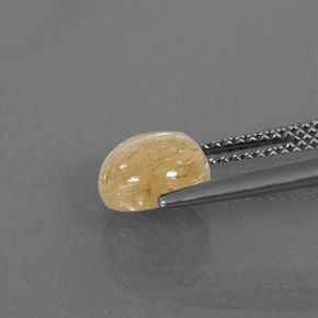 Quartzo rutilado amarelo natural 1,97ct, transparente, transparente/translúcido