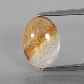 Quartzo rutilado amarelo natural 6,11ct, transparente, transparente/translúcido