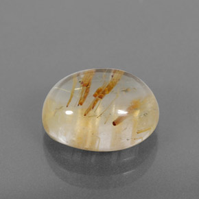 Quartzo rutilado amarelo natural 5,05ct, transparente, transparente/translúcido