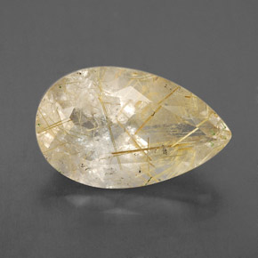 Quartzo rutilado amarelo natural 8,34ct, transparente, transparente/translúcido
