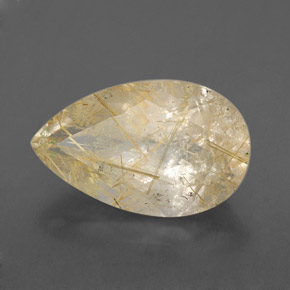 Quartzo rutilado amarelo natural 8,34ct, transparente, transparente/translúcido