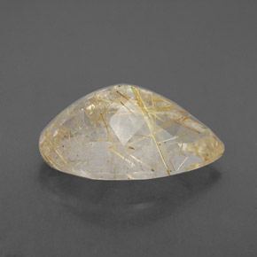 Quartzo rutilado amarelo natural 8,34ct, transparente, transparente/translúcido