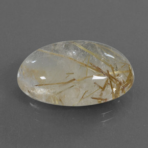 Quartzo rutilado dourado natural 18,47ct, corte oval, transparente
