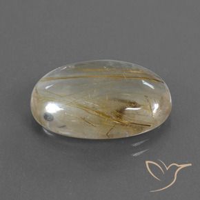 Quartzo Rutilo Castanho Dourado Muito Claro Natural 14.16ct, oval, Transparente