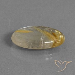 Quartzo Rutilo Castanho Dourado Muito Claro Natural 11.13ct, oval, Transparente