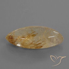 Quartzo Rutilo Marrom alaranjado Natural 25.82ct, Marquesa, Transparente
