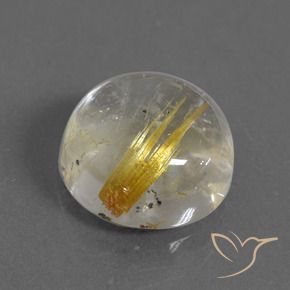 Quartzo Rutilo Amarelo Toscana Natural 10.11ct, Redondo, Transparente