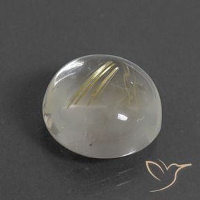 Quartzo Rutilo Amarelo claro Natural 9.47ct, Redondo, Transparente