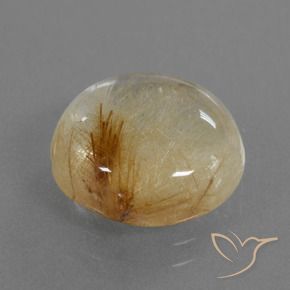 Quartzo Rutilo Castanho Dourado Muito Claro Natural 7.04ct, Redondo, Transparente
