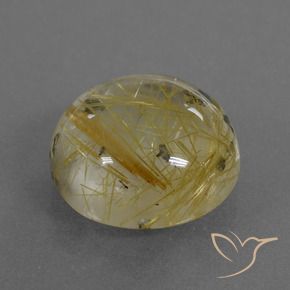 Quartzo Rutilo Castanho Dourado Muito Claro Natural 8.90ct, Redondo, Transparente