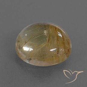 Quartzo Rutilo Castanho Dourado Muito Claro Natural 7.22ct, Redondo, Transparente