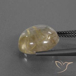 Quartzo Rutilo Castanho Dourado Muito Claro Natural 7.50ct, Redondo, Transparente