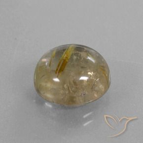 Quartzo Rutilo Castanho Dourado Muito Claro Natural 8.48ct, Redondo, Transparente