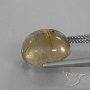 Quartzo Rutilo Castanho Dourado Muito Claro Natural 8.48ct, Redondo, Transparente