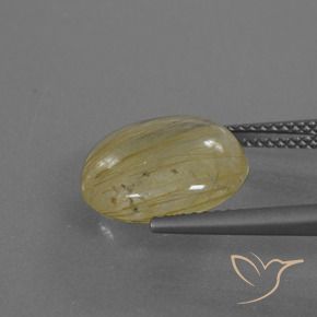Quartzo Rutilo Amarelo claro Natural 5.50ct, Redondo, Transparente