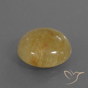 Quartzo Rutilo Amarelo dourado Natural 6.33ct, Redondo, Translúcido