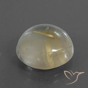 Quartzo Rutilo Castanho Dourado Muito Claro Natural 8.60ct, Redondo, Transparente