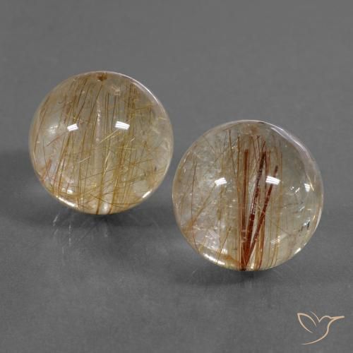 Pedras preciosas de Quartzo Rutilo Marrom Quente natural de 40.58 ct, Esfera / Bola, Transparente