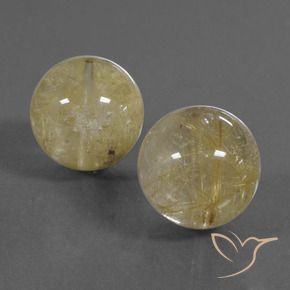 Pedras preciosas de Quartzo Rutilo Luz amarela natural de 38.74 ct, Esfera / Bola, Transparente