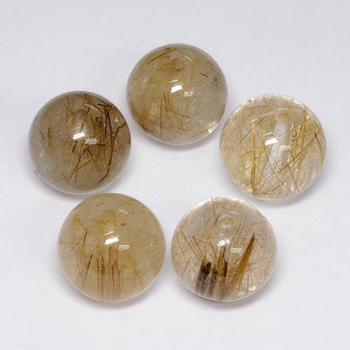 Pedras preciosas de quartzo rutilado multicolorido natural de 35,51 ct, esfera / bola, transparente
