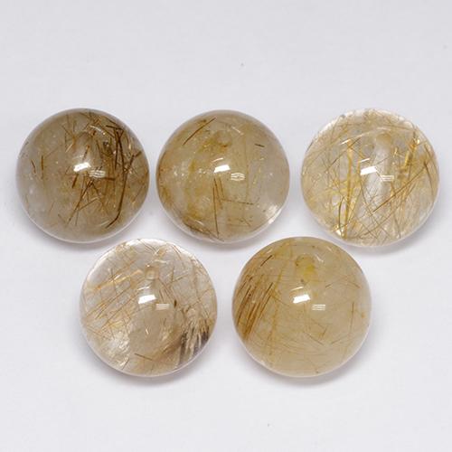 Pedras preciosas de quartzo rutilado multicolorido natural de 35,51 ct, esfera / bola, transparente