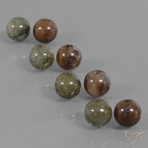 36.32ctw Natural Multicolorido Quartzo Rutilo, Esfera / Bola, Translúcido