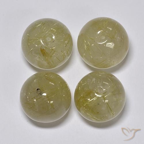 69.93ctw Natural Amarelo claro Quartzo Rutilo, Esfera / Bola, Transparente