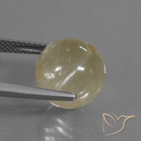 Quartzo Rutilo Luz amarela Natural 10.33ct, Esfera / Bola, Transparente